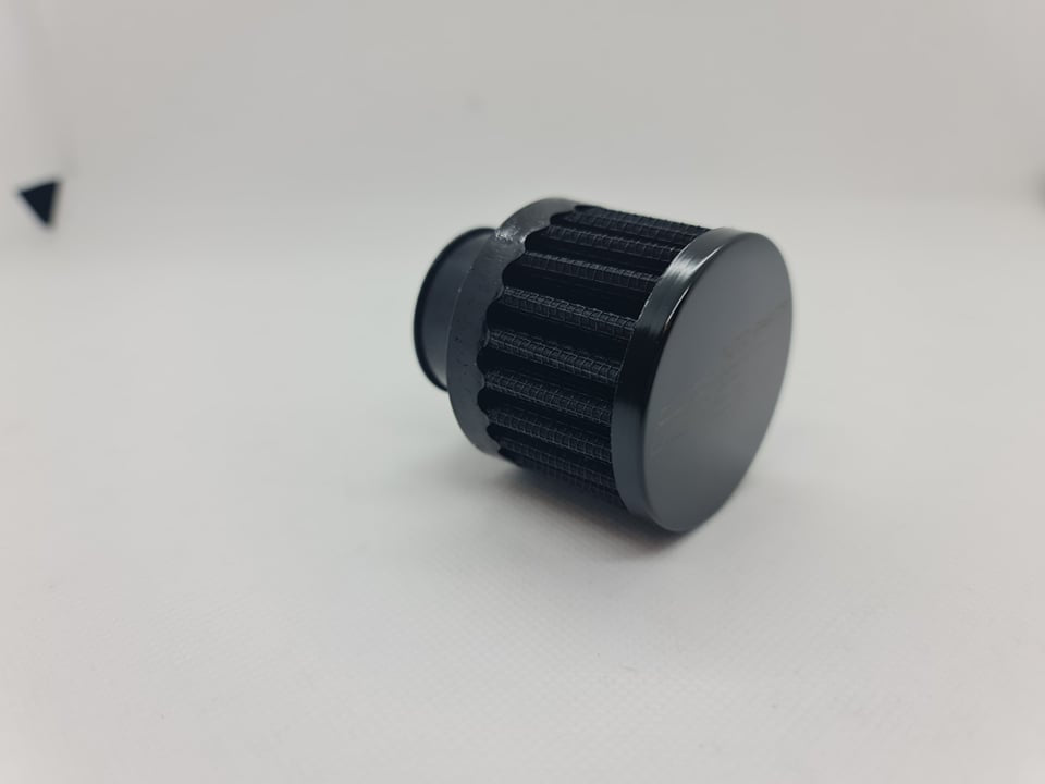 50mm Black Breather Filter 25mm inlet